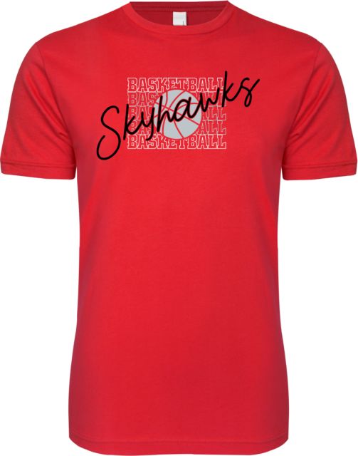 Sauk Valley Next Level Softstyle T Shirt Sauk Valley Skyhawks Basketball Repeated - ONLINE ONLY